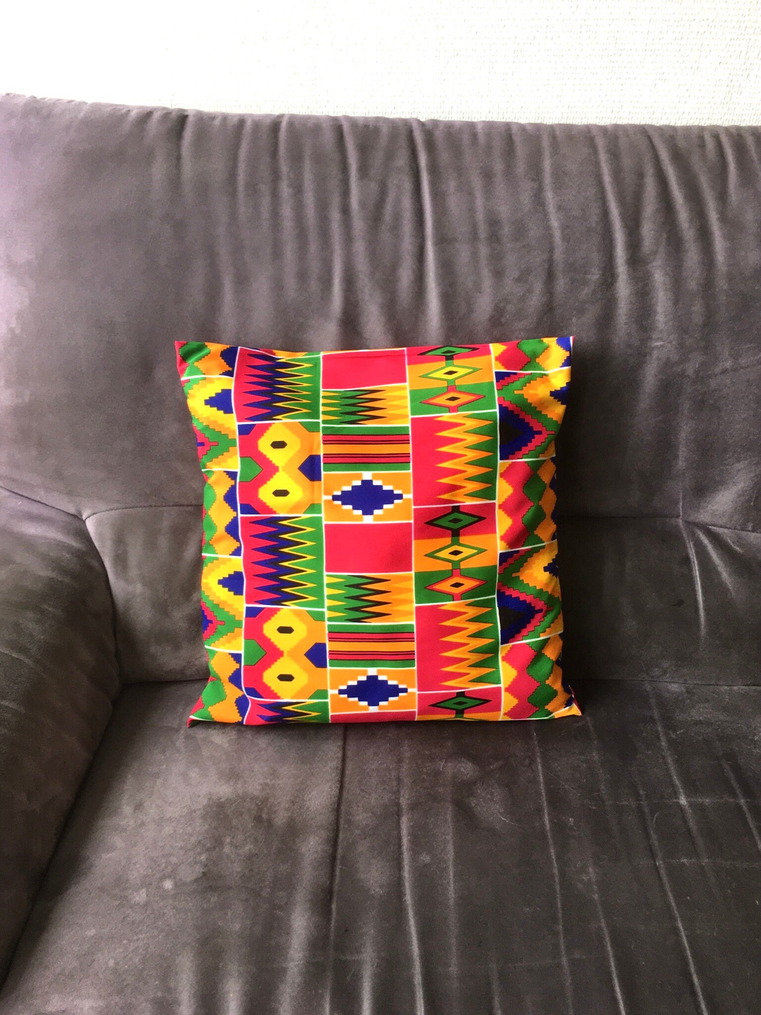 Housse Pour Coussin 40x40 45x45 50x50 Wax Kente Hollandais Polycoton