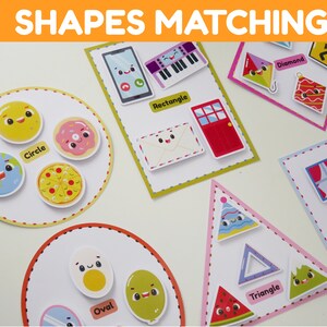 Shapes Matching Activity - Shape Sorting Game for Kids - Sorting Activity for Toddler - Sort by Shape