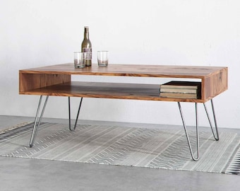4 x Hairpin Legs - Low Coffee Table - 12 inch / 30 cm. Including FREE Screws and Protector feet (All Styles and Finishes)