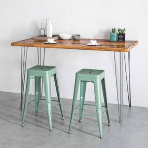 4 x Hairpin Legs Counter Top 34 inch / 86cm. Including FREE Screws and Protector feet All Styles and Finishes image 1