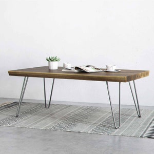 4 x Hairpin Legs Coffee Table 14 inch / 35 cm. Including FREE Screws and Protector feet All Styles and Finishes image 1