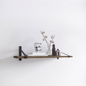 Shelf Brackets- Suspended- (set of 2) Industrial mid century modern