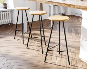 Nord Stool Base - Industrial Metal Base for Bar Stool - Powder Coat Finishes