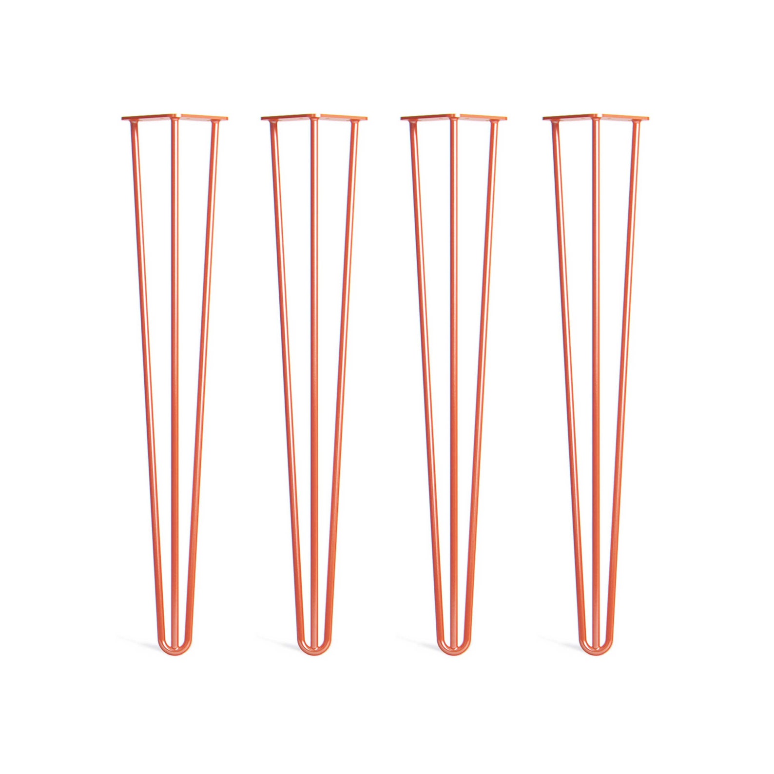 4 X Orange Hairpin Legs All Sizes. Including FREE Screws and Etsy UK