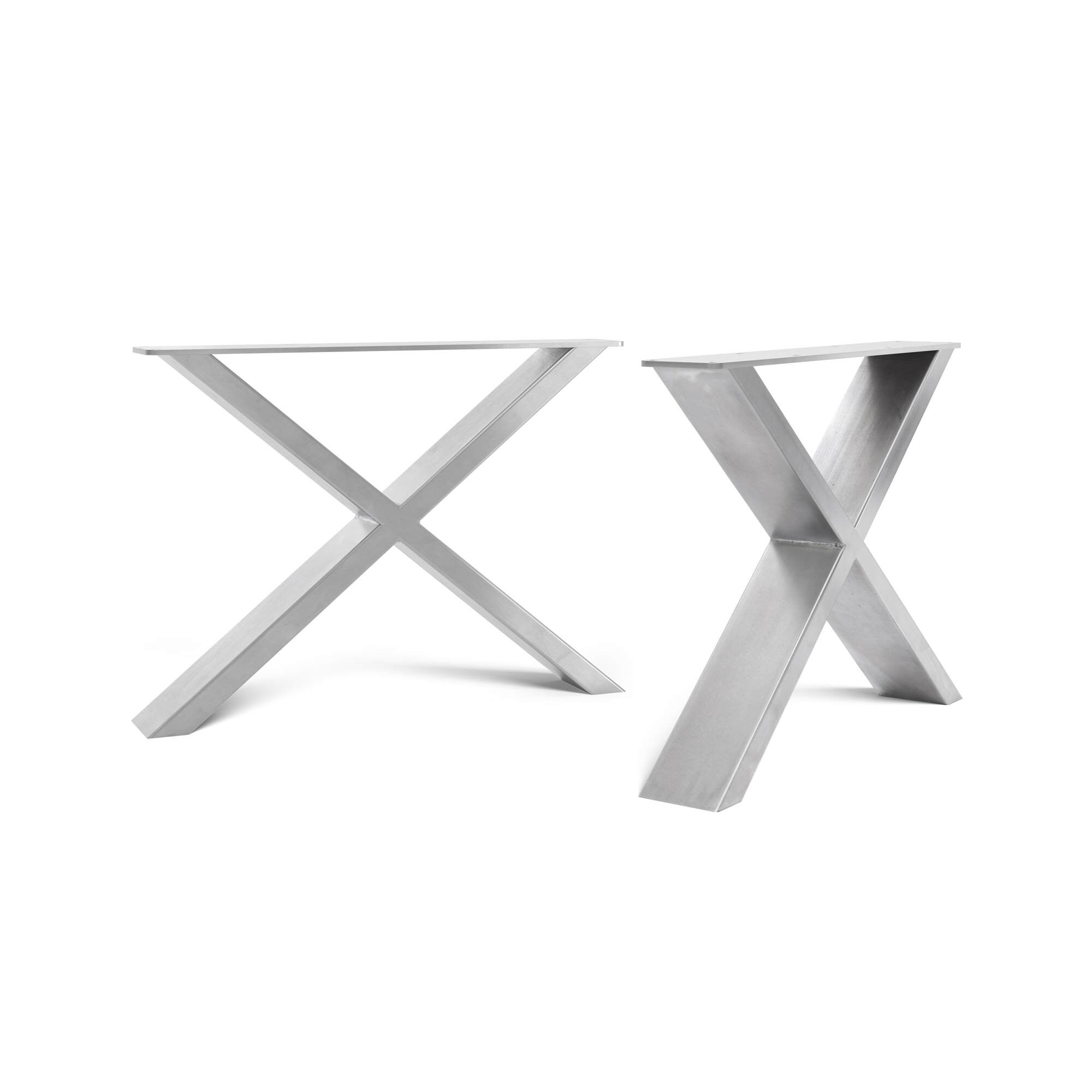 Tabletop Legs Basic Box Industrial Table Legs - X-frame Design - Box Section Steel, Various ...