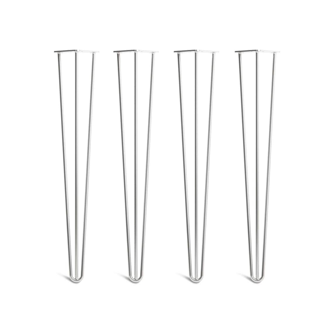 4 X Chrome Hairpin Legs All Sizes. Including FREE Screws and Etsy UK