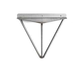 Prism Hairpin Shelf Brackets (Set of 2) - Industrial,  Mid century modern, Metal brackets