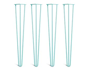 4 x Duck Egg Hairpin Legs - All Sizes. Including FREE Screws and Protector feet