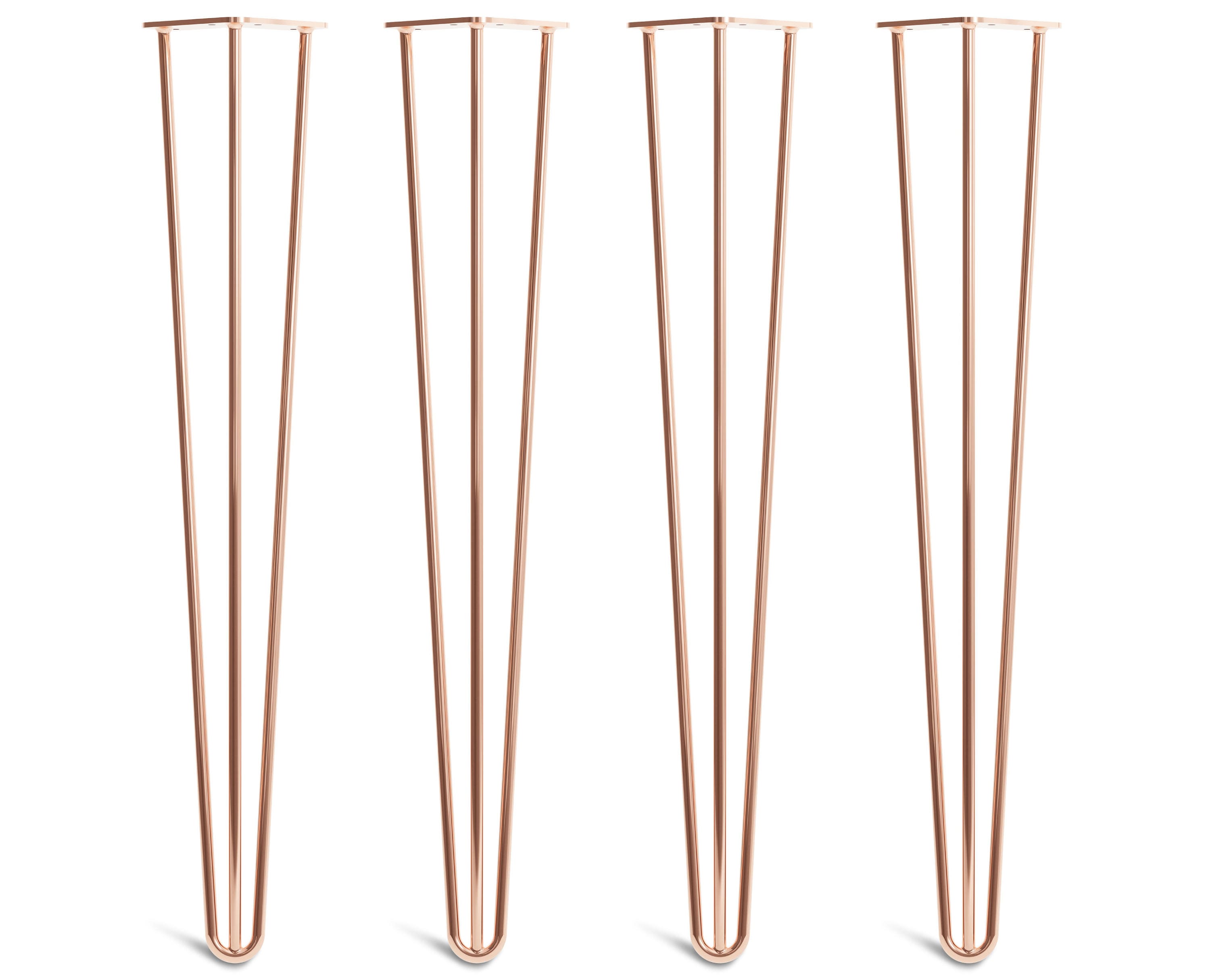 4 x Copper Hairpin Legs All Sizes. Including FREE Screws and Etsy