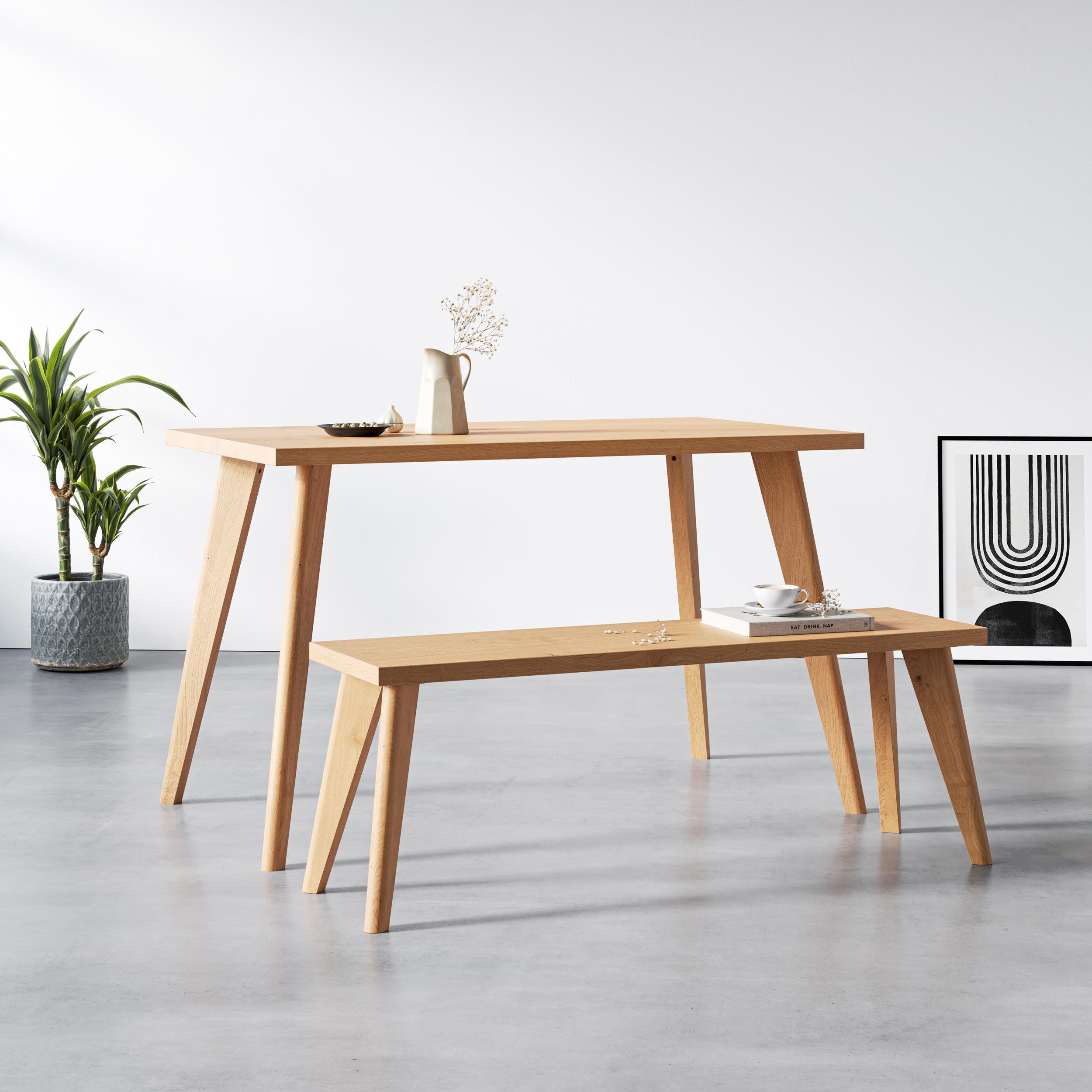 4 X Tapered Oak Legs - Table and Bench - Etsy