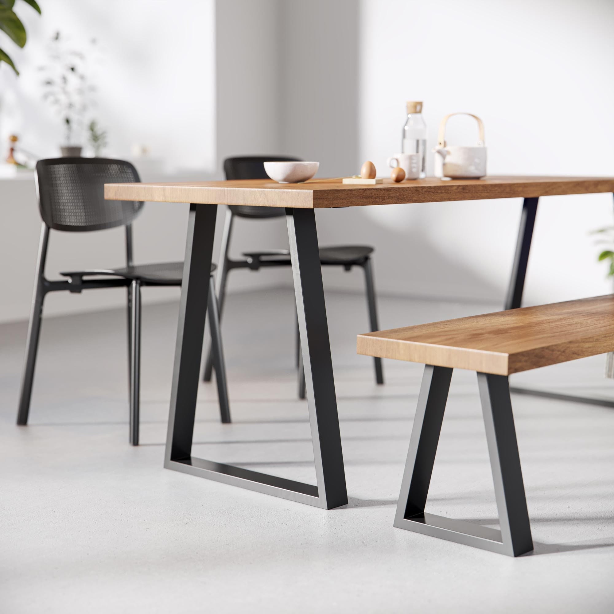 Trapezium leg desk Etsy