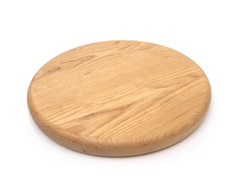Solid Oak Stool Top - Round Wooden Seat Top
