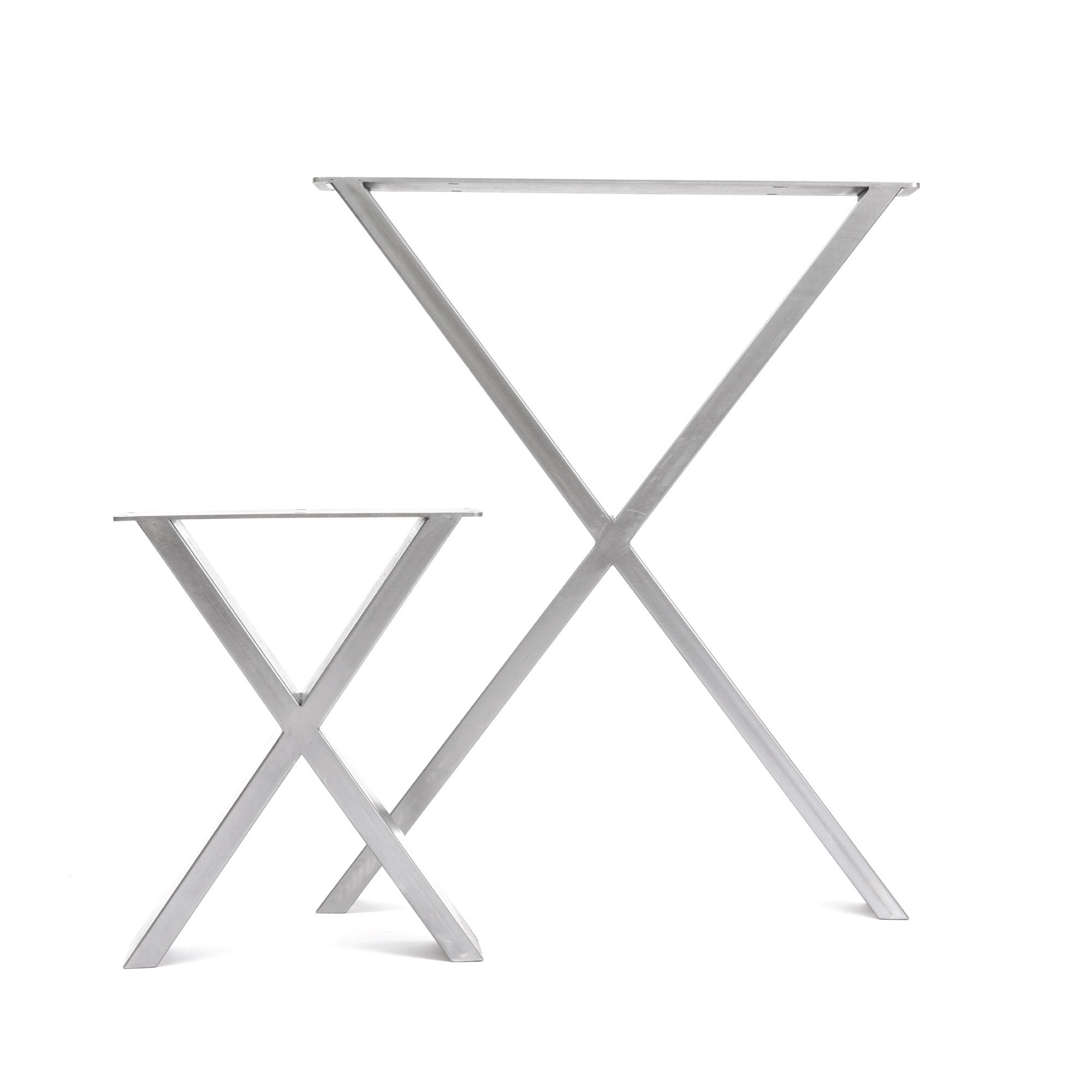 Tabletop Legs Basic Box Industrial Table Legs - X-frame Design - Box Section Steel, Various ...