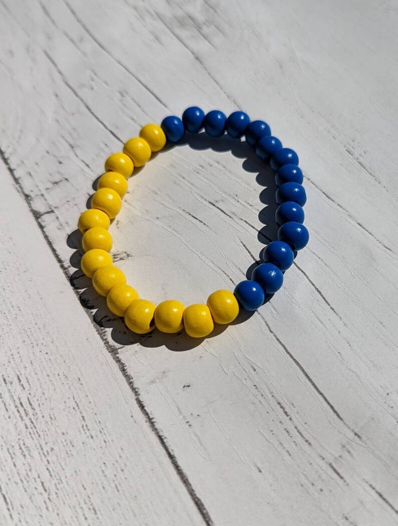 Charity Bracelet for Ukraine. Elasticated Beaded Bracelet 100 Etsy
