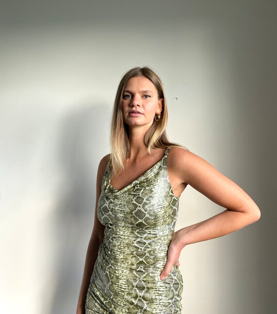 Snakeskin Top & Skirt Set 90's-2000's - image 7