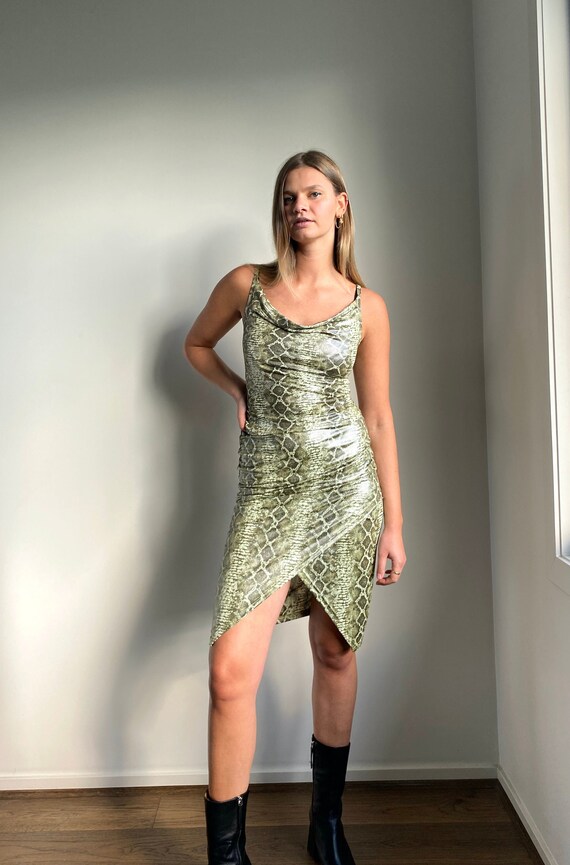 Snakeskin Top & Skirt Set 90's-2000's - image 2