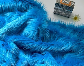 Bianna by the Yard SAPPHIRE COBALT BLUE Faux Fur Fabric, Shaveable