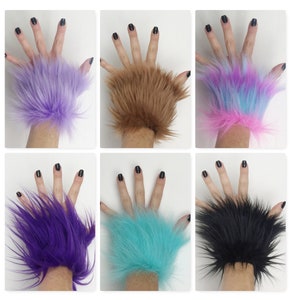 BIANNA Handmade Cute Faux Fur Costume Set, Skirt, Wrist Cuffs and ...