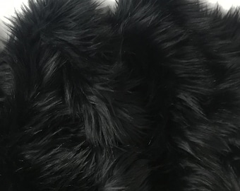 faux black fur