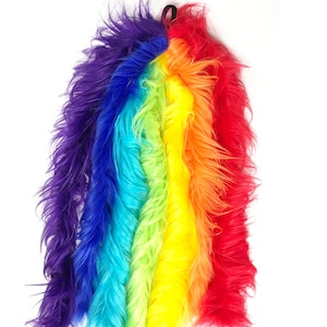 Bianna Bright Rainbow Unicorn Costume Tail, Faux Fur Quality Fluffies, Kids and Adults Luxury Accessory, Animal Cosplay Dress Up Fursuit