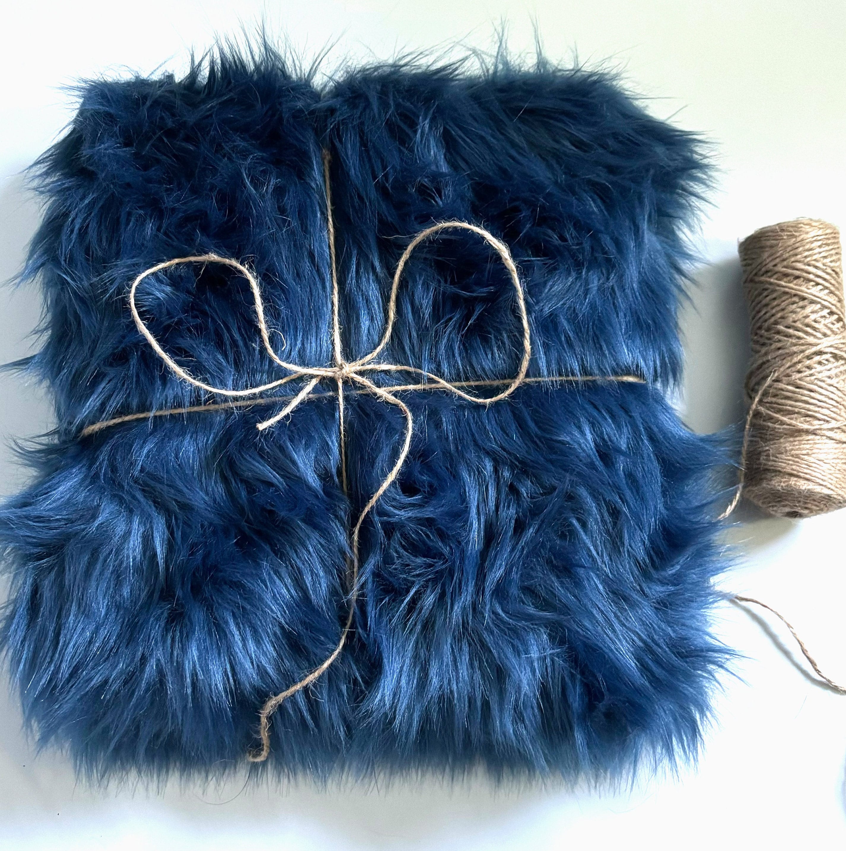 Super Soft Luxury Faux Fur Fabric – Blue, 60" Wide For Crafts & Apparel