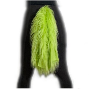 Cute Lime Green Unicorn Tail, Faux Fur Quality Fluffies, Kids and Adults Costume  Accessory, Animal Horse Pony Cosplay Dress Up Fursuit