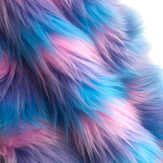 Bianna BUBBLEGUM PINK Long Pile Faux Fur Fabric High Quality 