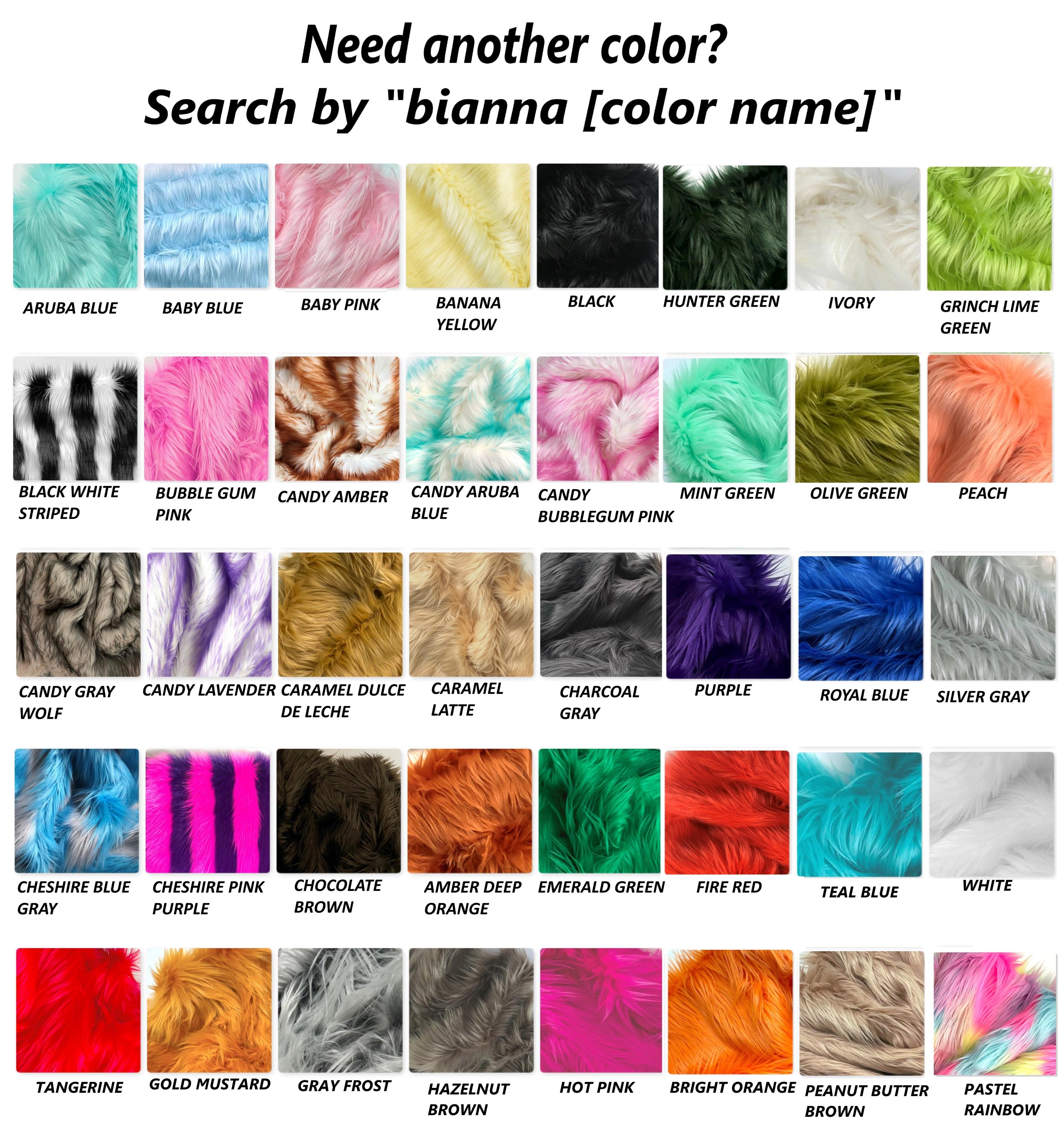Bianna Exclusive CHESHIRE CAT Blue and Gray Faux Fur Fabric