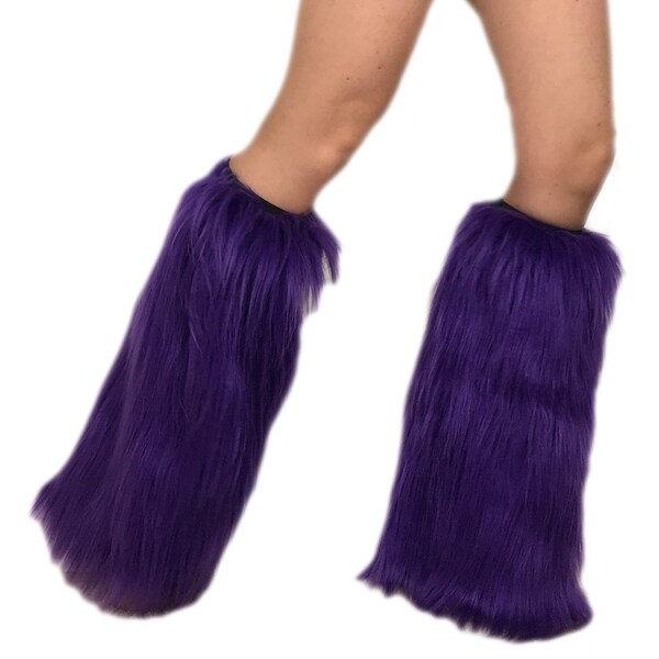 Roma Pair of Faux Fur Wolf Leg Warmers Costume Accessory