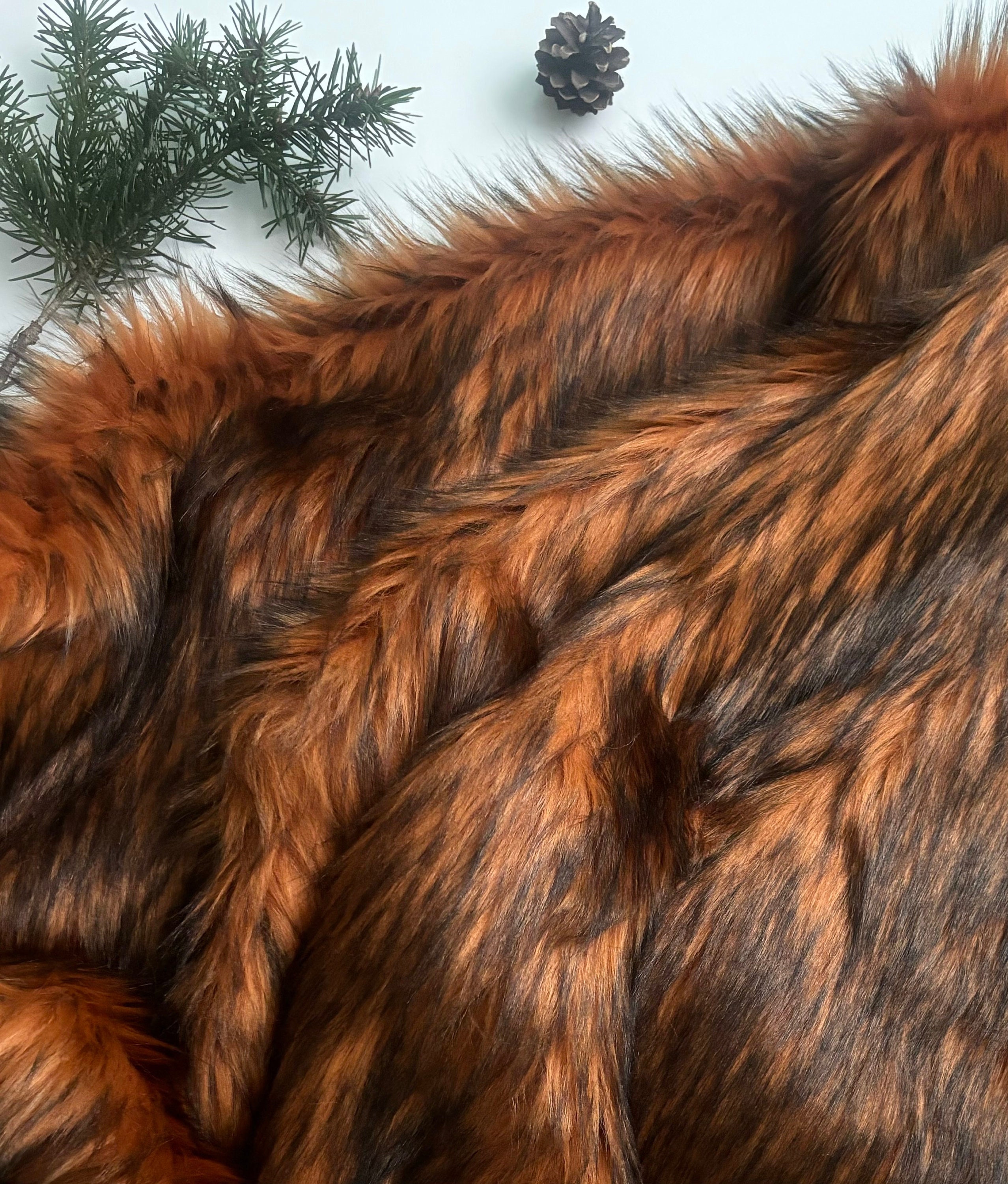 Bianna Realistic Animal Faux Fur Fabric, Shaveable, Thick, Premium
