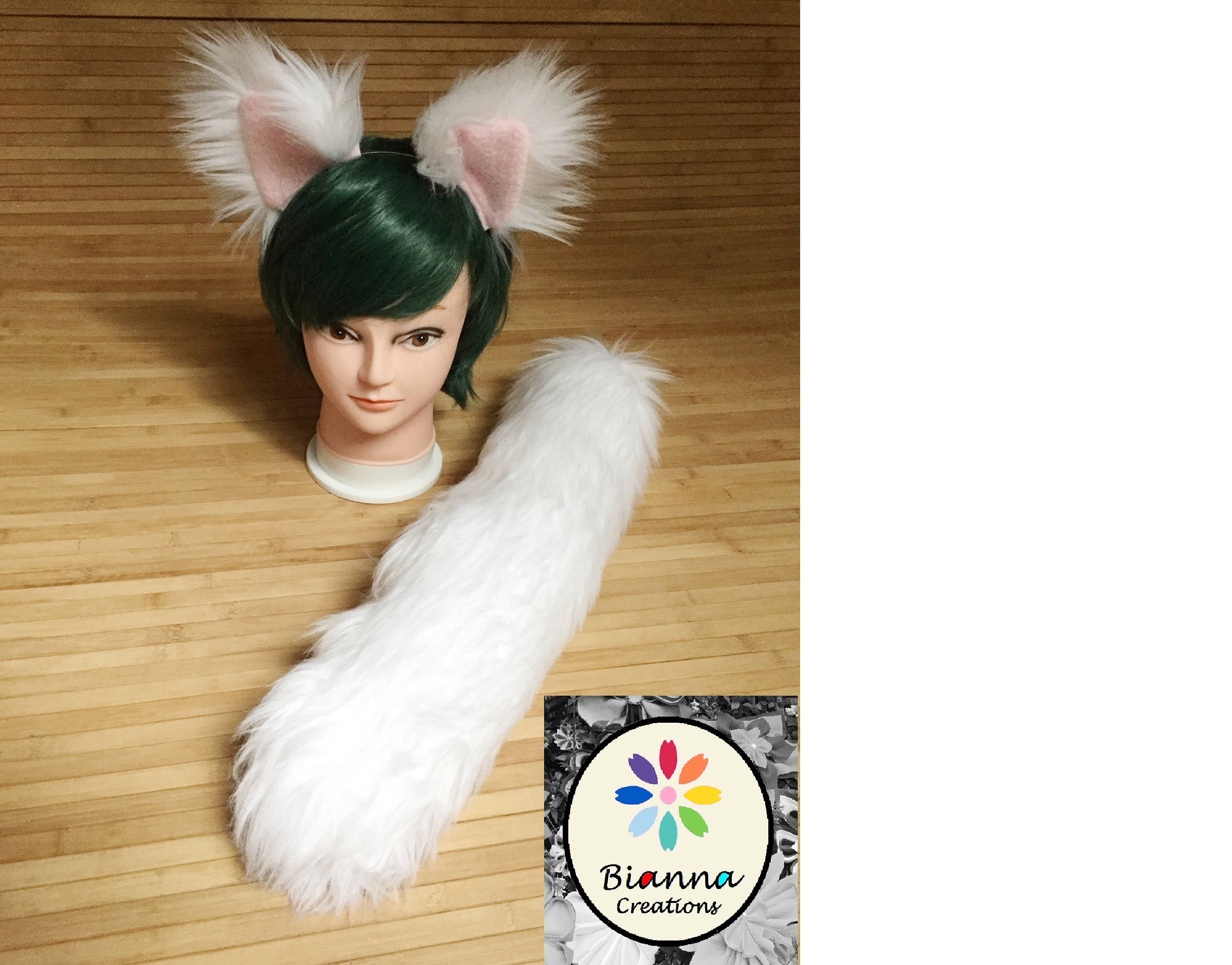 Bianna Creations White And Baby Pink Ears And Tail Set Aristocats Duchess Marie Fanart Inspired Fuzzy Bianna Creations White And Baby Pink Ears And Tail Set Aristocats Duchess Marie Fanart Inspired Fuzzy