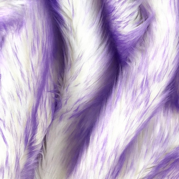 Lavender Purple Luxury Long Pile Shaggy Faux Fur Fabric (4