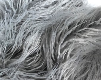Bianna BLACK Long Pile Faux Fur Fabric Shag Shaggy Material - Etsy