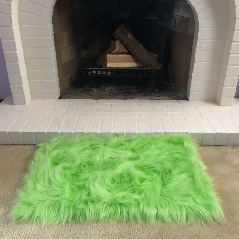 Bianna LIME GREEN 2.5 Long Pile Faux Fur Fabric Shag Etsy