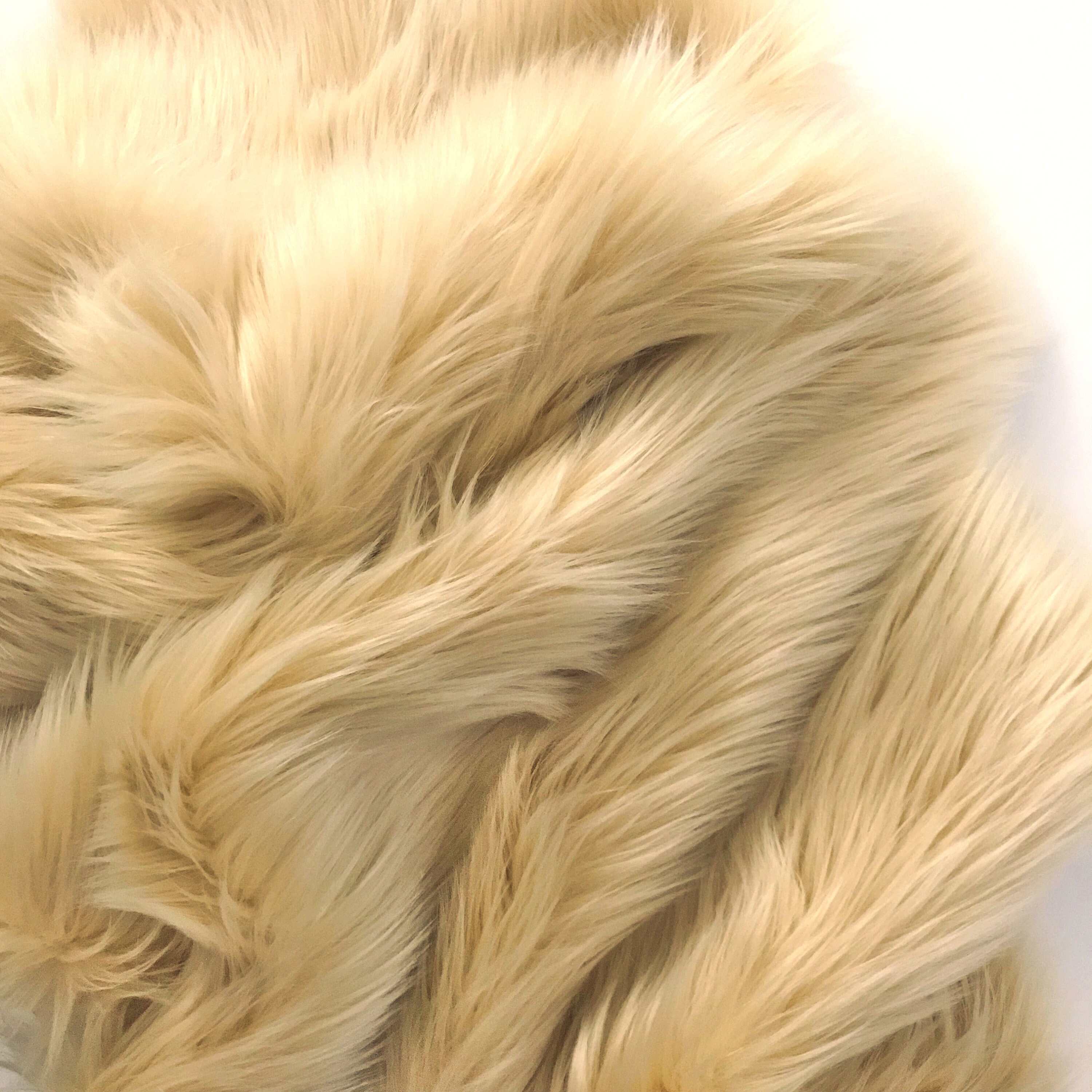 Ivory Luxury Shag Faux Fur