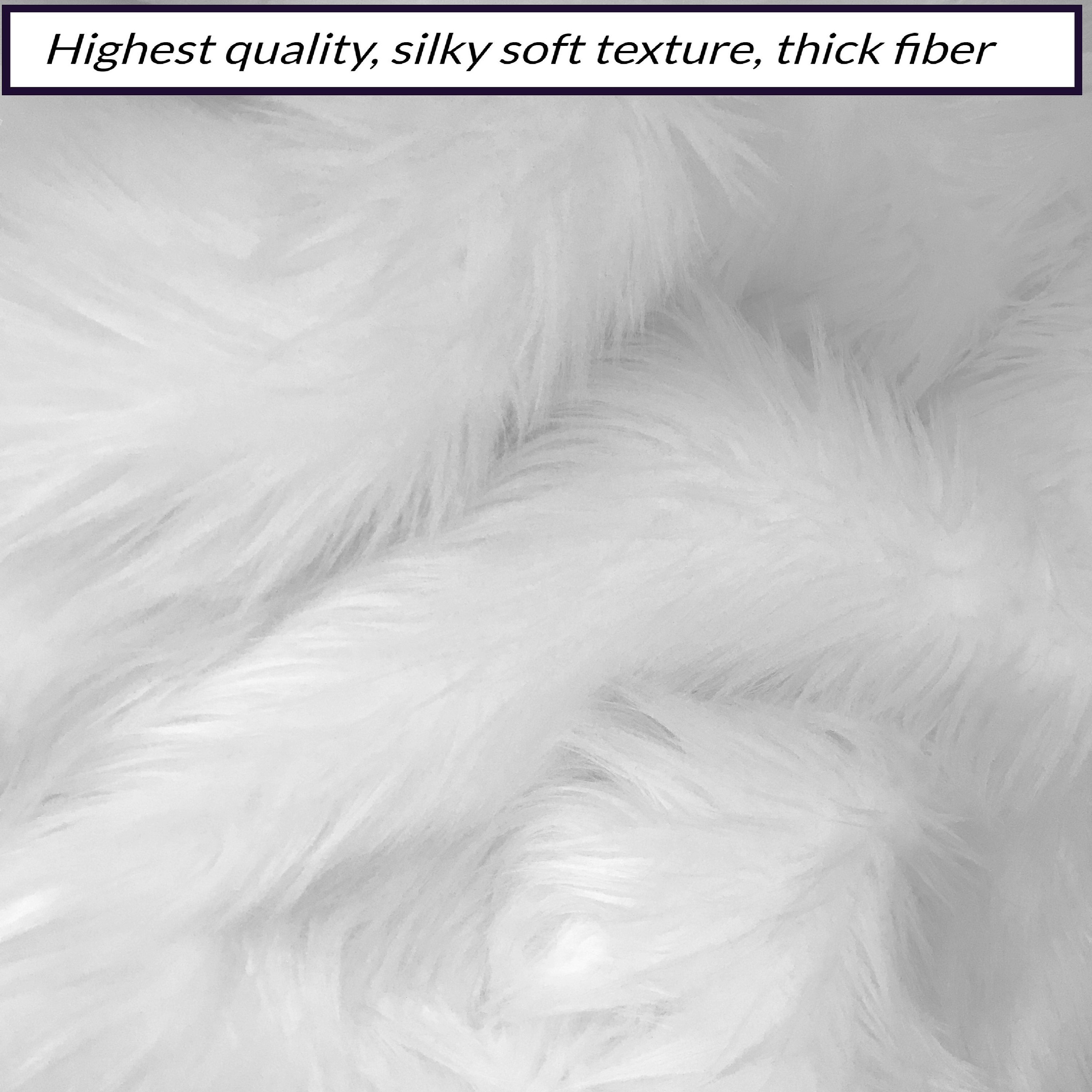 Faux Fur Fabric Ultra Soft Deluxe Plush Shaggy Squares Craft Bianna Creations Royal Blue, 8x8 inches Props Decoration Costumes Sewing 