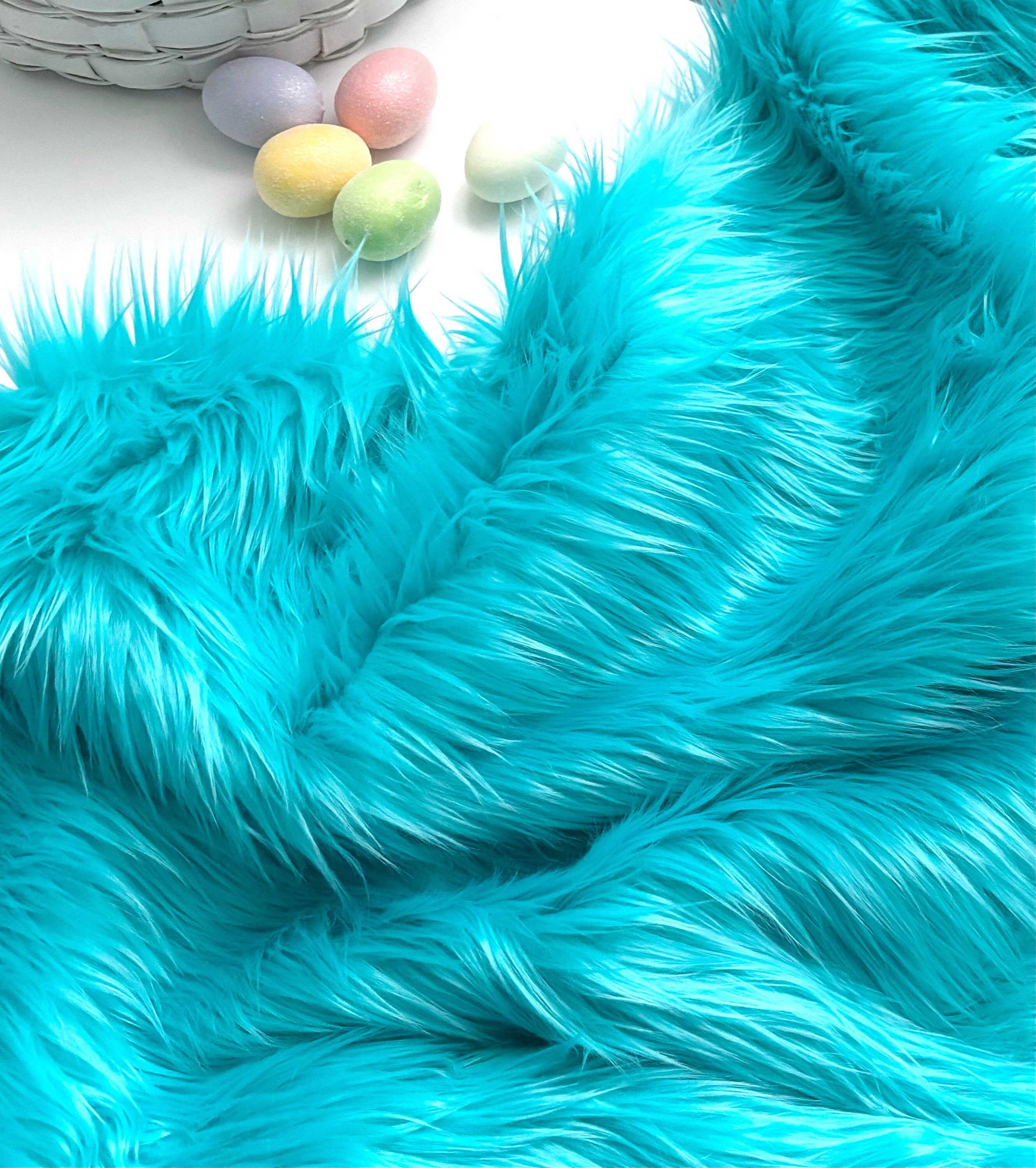Teal faux clearance fur