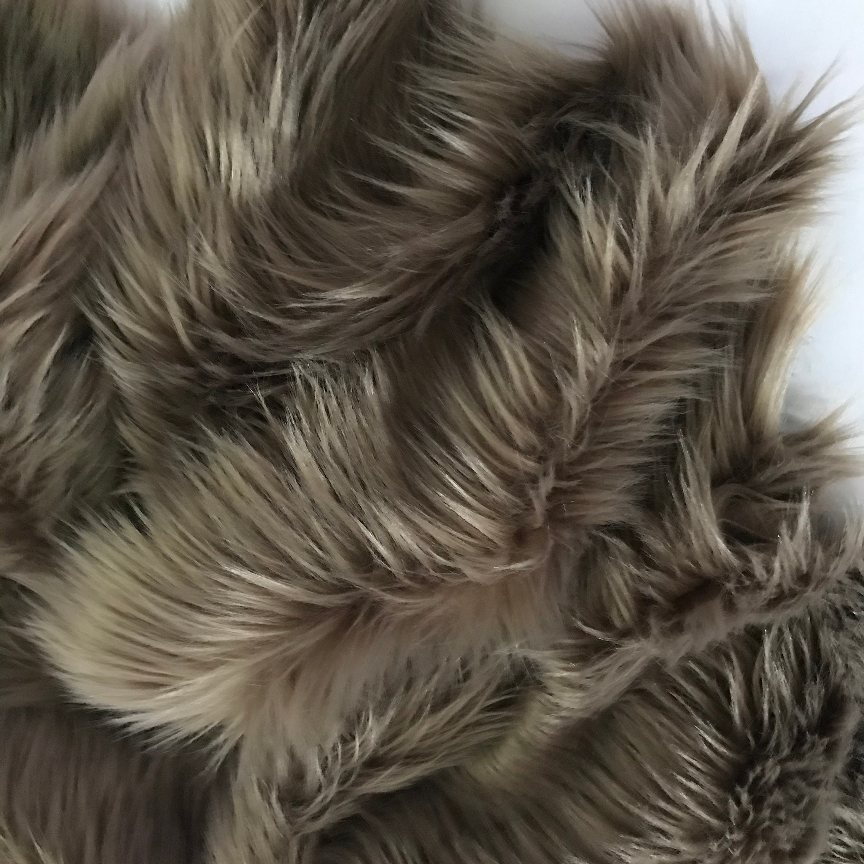 Faux Fur Fabric Long Pile Gorilla Brown / 60 Wide/Sold by The Yard