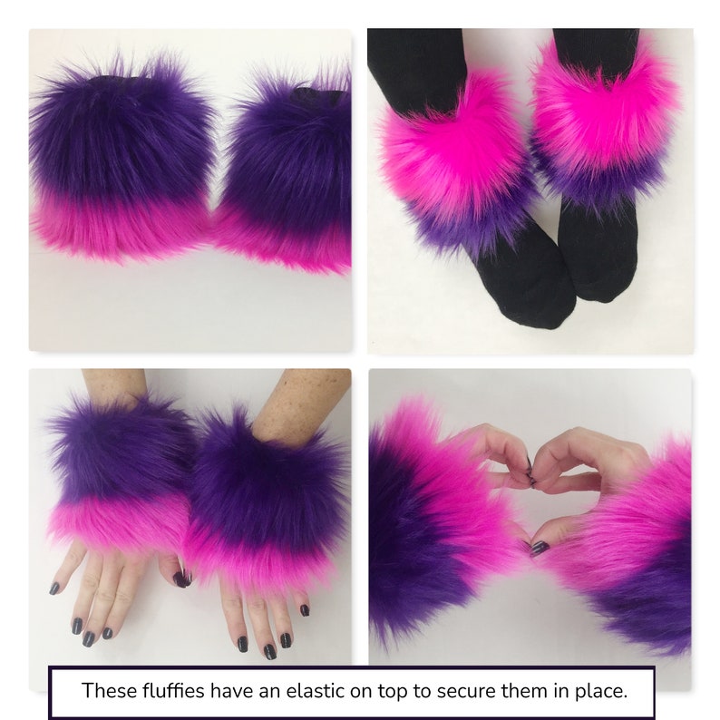 Cheshire Cat Costume, Ears Tail Wrists Anklets or Legs Set, Luxury Quality Faux Fur, Cosplay Combo Male Female Kids image 6