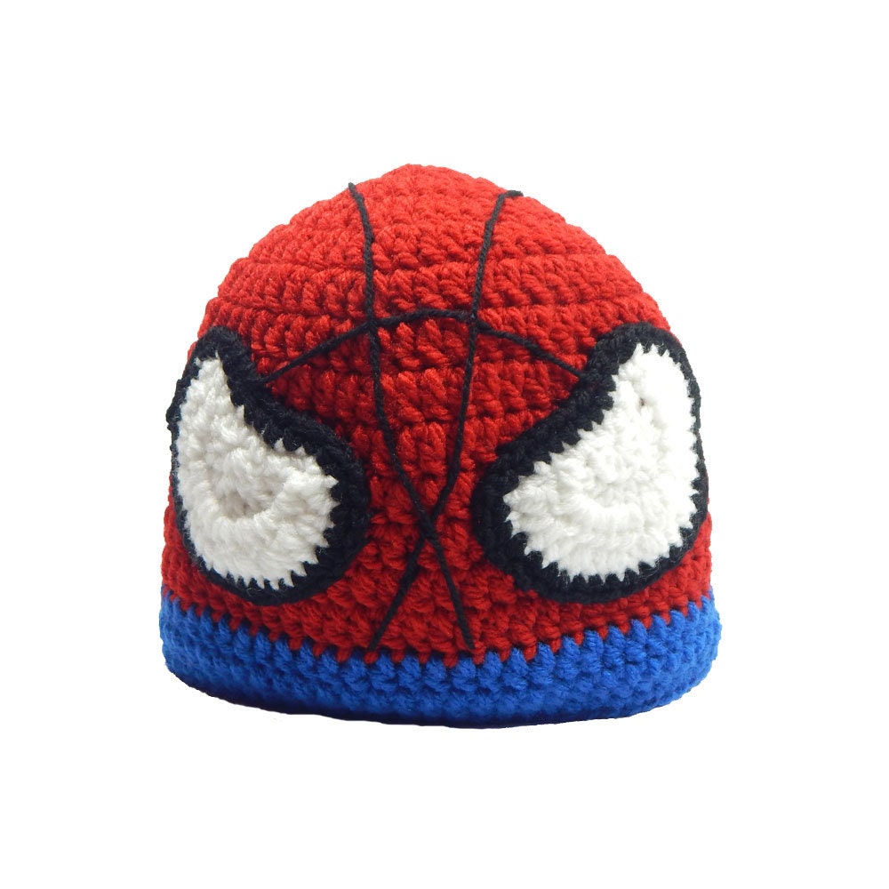 Spiderman crochet hat - Etsy España