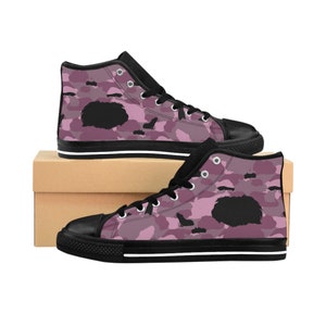 Women’s Guinea Pig Pink Camouflage High-top Sneakers