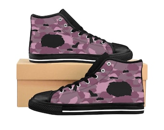 Women’s Guinea Pig Pink Camouflage High-top Sneakers