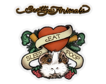 Eat, Sleep, Poop Tattoo Sticker
