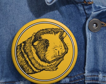 Yellow Guinea Pig Sketch Buttons