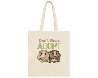 Don't Shop, ADOPT Cotton Canvas Tote Bag