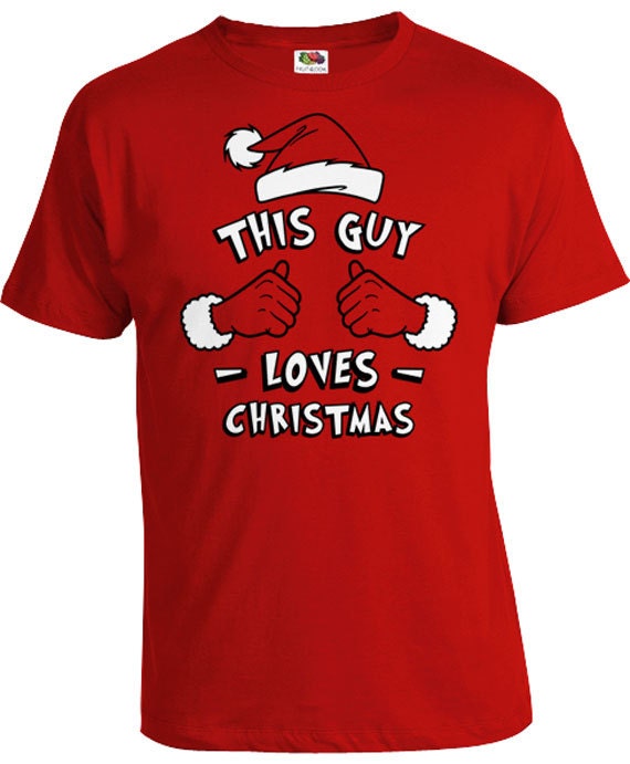 Etsy Uk Christmas T Shirts This Guy Loves Christmas Shirt Holiday T Shirt Xmas Gift Ideas | Etsy