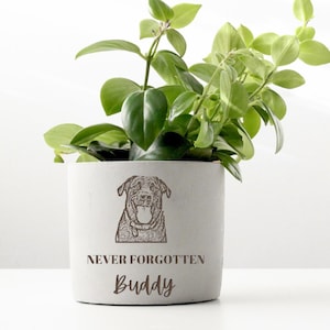 Pot de fleurs gravé commémoratif de chien personnalisé, cadeau de condoléances pour propriétaire de chien, cadeau du souvenir d'animal de compagnie, jardinière de sympathie pour animal de compagnie
