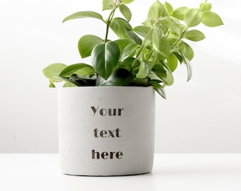 Laser Engraved Custom Flower Plant Pot | Personalized Gift