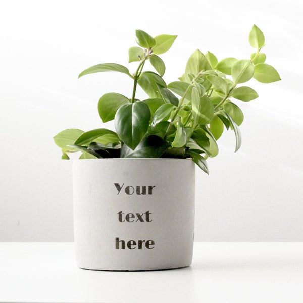 Laser Engraved Custom Flower Plant Pot | Personalized Gift