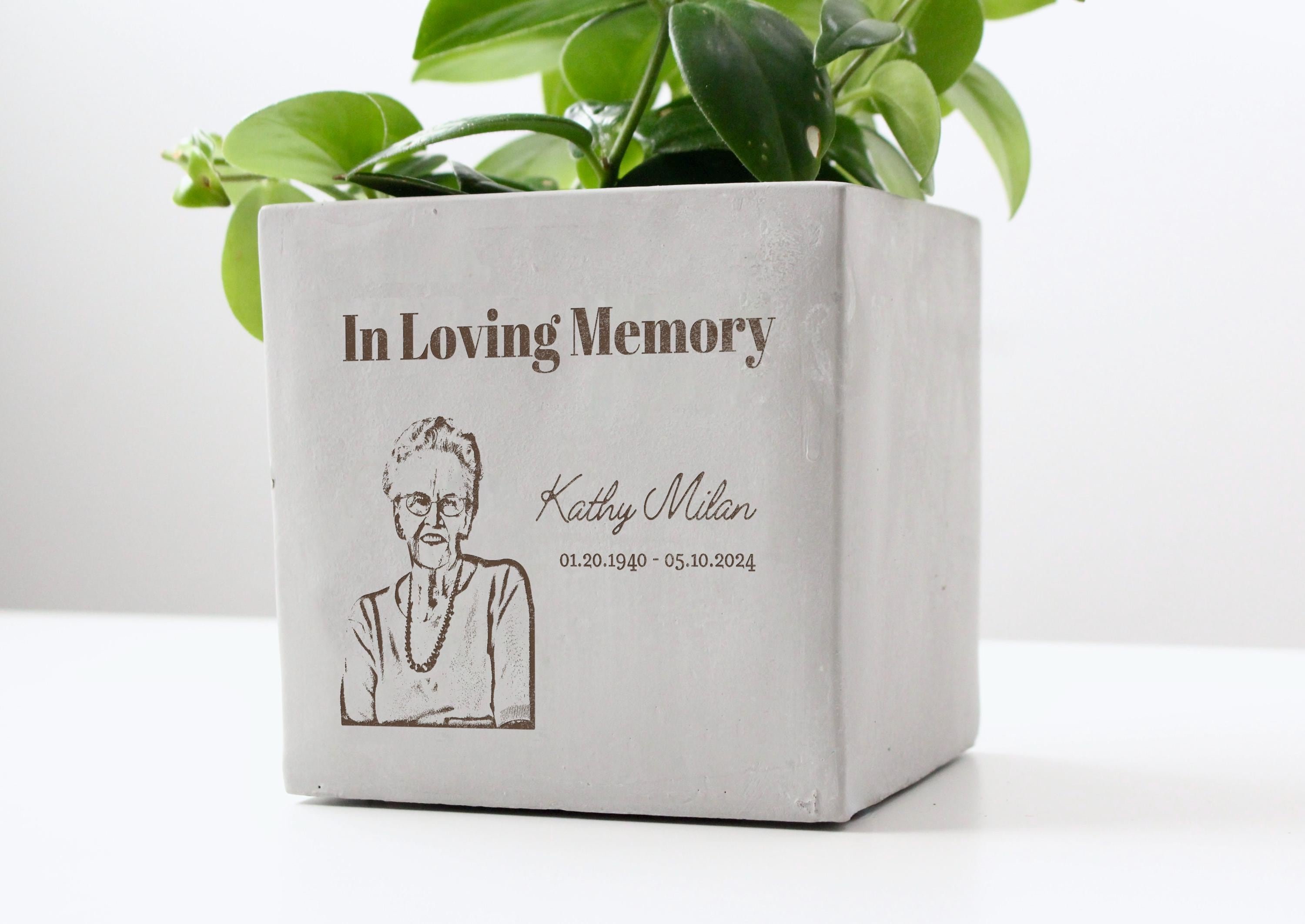 Personalized Memorial Gift for Loss of Mother, Custom Engraved Planter Pot, Remembrance Sympathy Gift Loss of Father, In Loving Memory Gift
